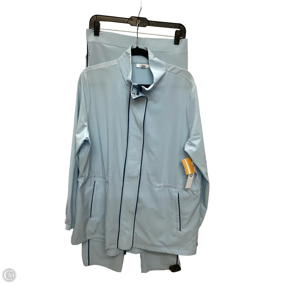 Athletic Jacket By Chicos In Blue, Size: L