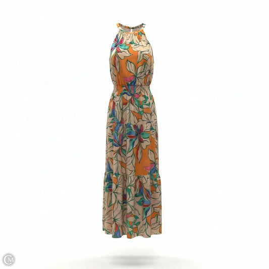 Dress Casual Maxi By Tahari In Orange, Size: L