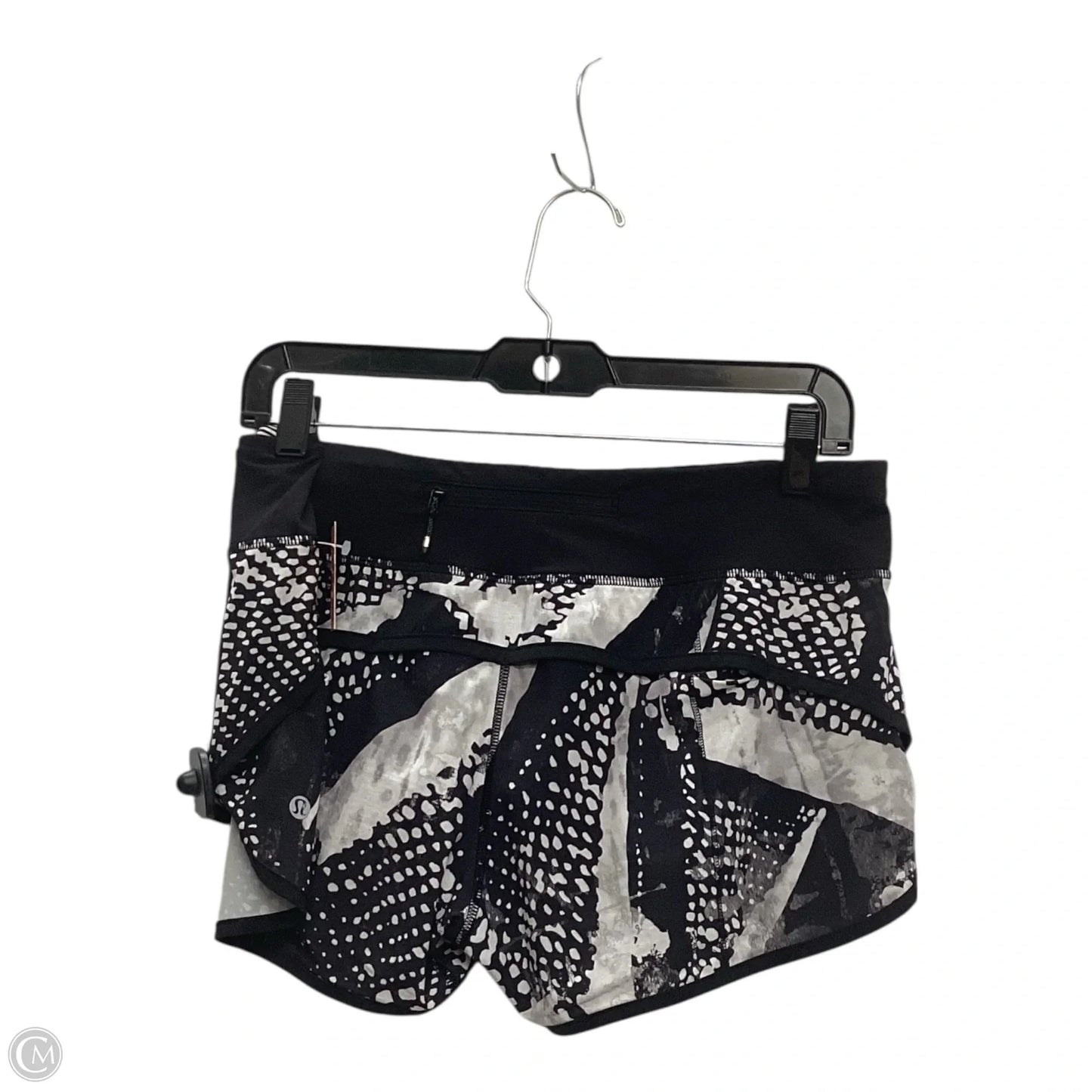 Athletic Shorts By Lululemon In Black & White, Size: 8