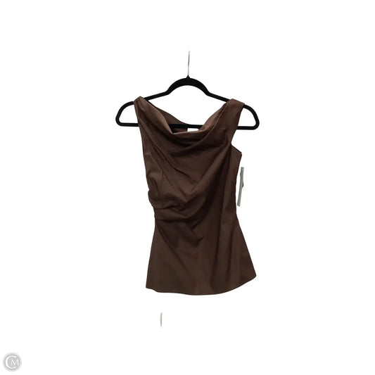 Designer Blouse Sleeveless By Reformation In Brown, Size: 2