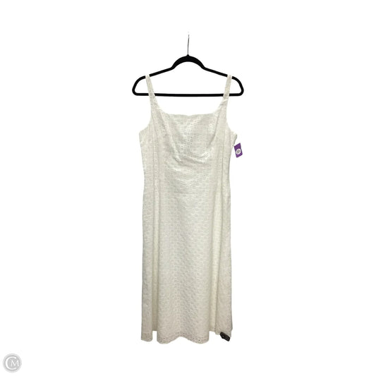Dress Casual Midi By Nine West In White, Size: 8