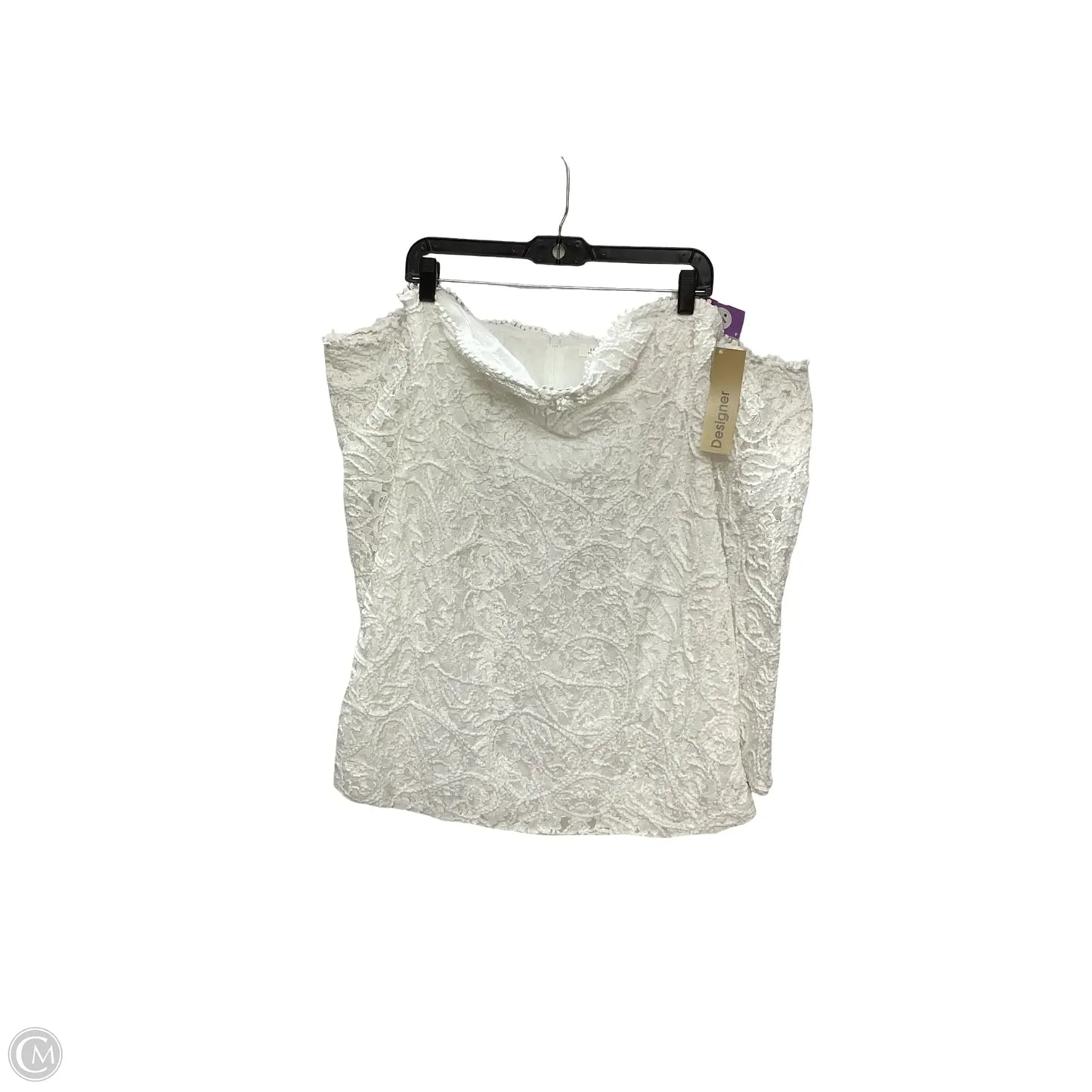 Designer Blouse Long Sleeve By 12th Tribe In White, Size: L