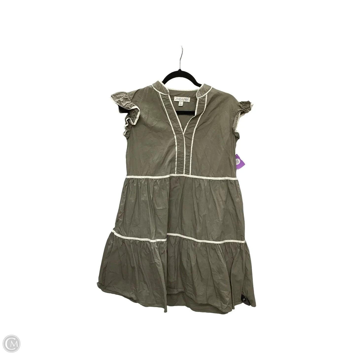 Dress Casual Short By She + Sky In Grey, Size: L