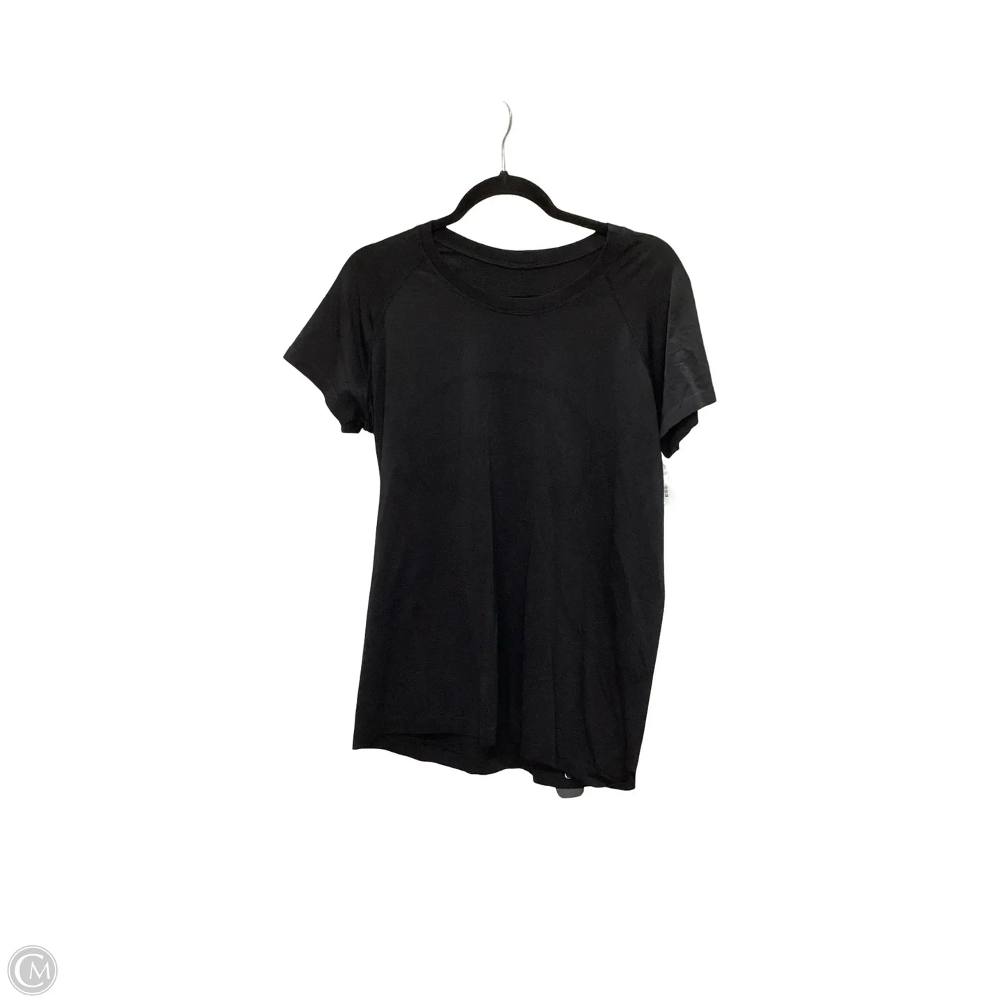 Athletic Top Short Sleeve By Lululemon In Black, Size: 12