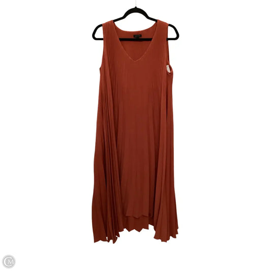 Dress Casual Midi By J. Jill In Orange, Size: M