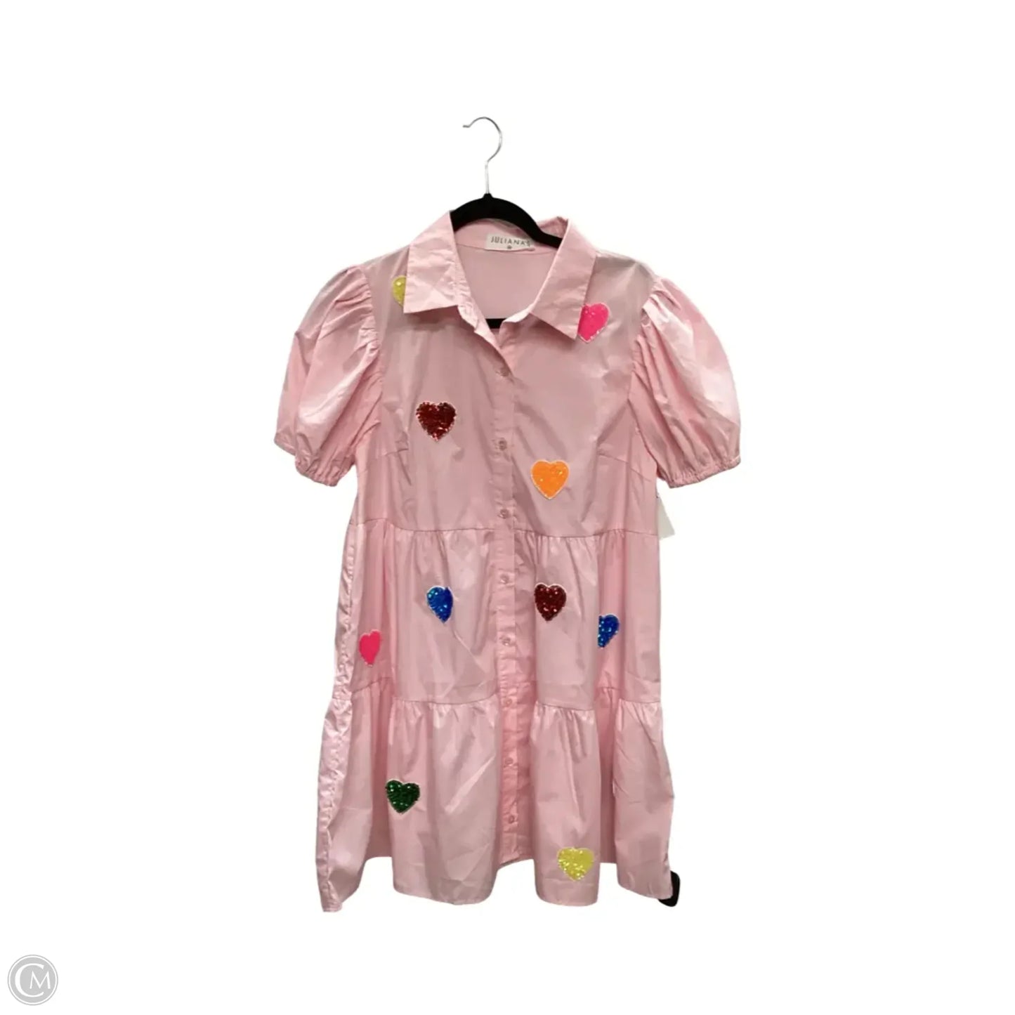 Dress Casual Short By Julianas In Pink, Size: M