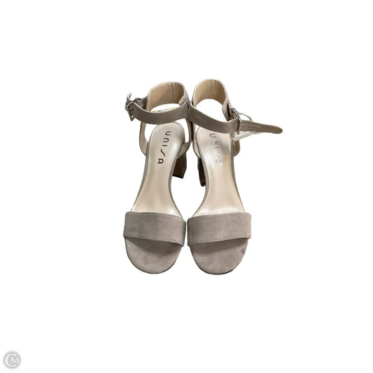 Sandals Heels Block By Unisa In Tan, Size: 10
