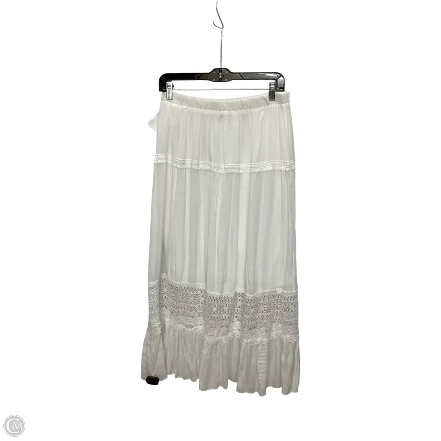 Skirt Maxi By  J GEE In White, Size: L