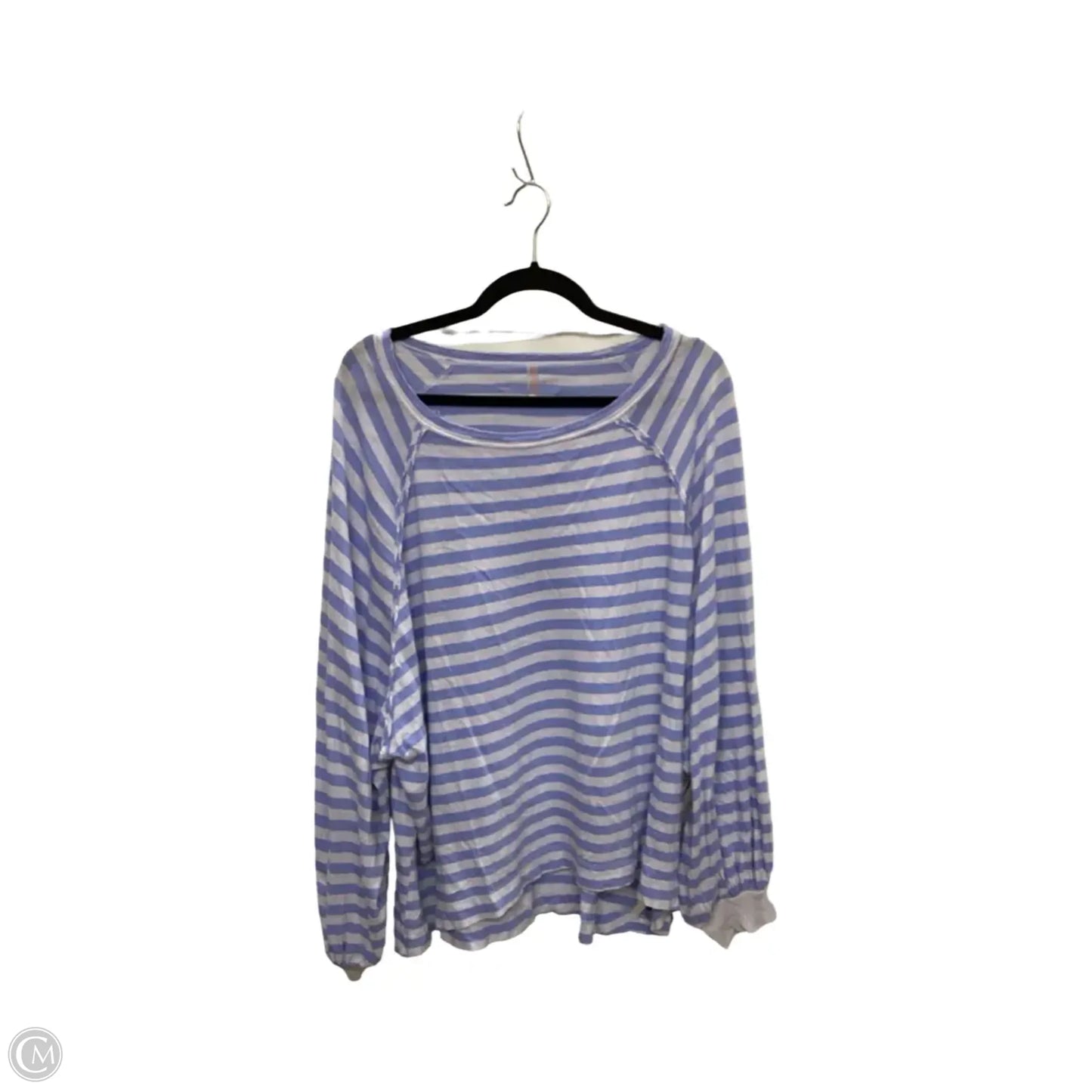 Blouse Long Sleeve By Free People In Striped Pattern, Size: S