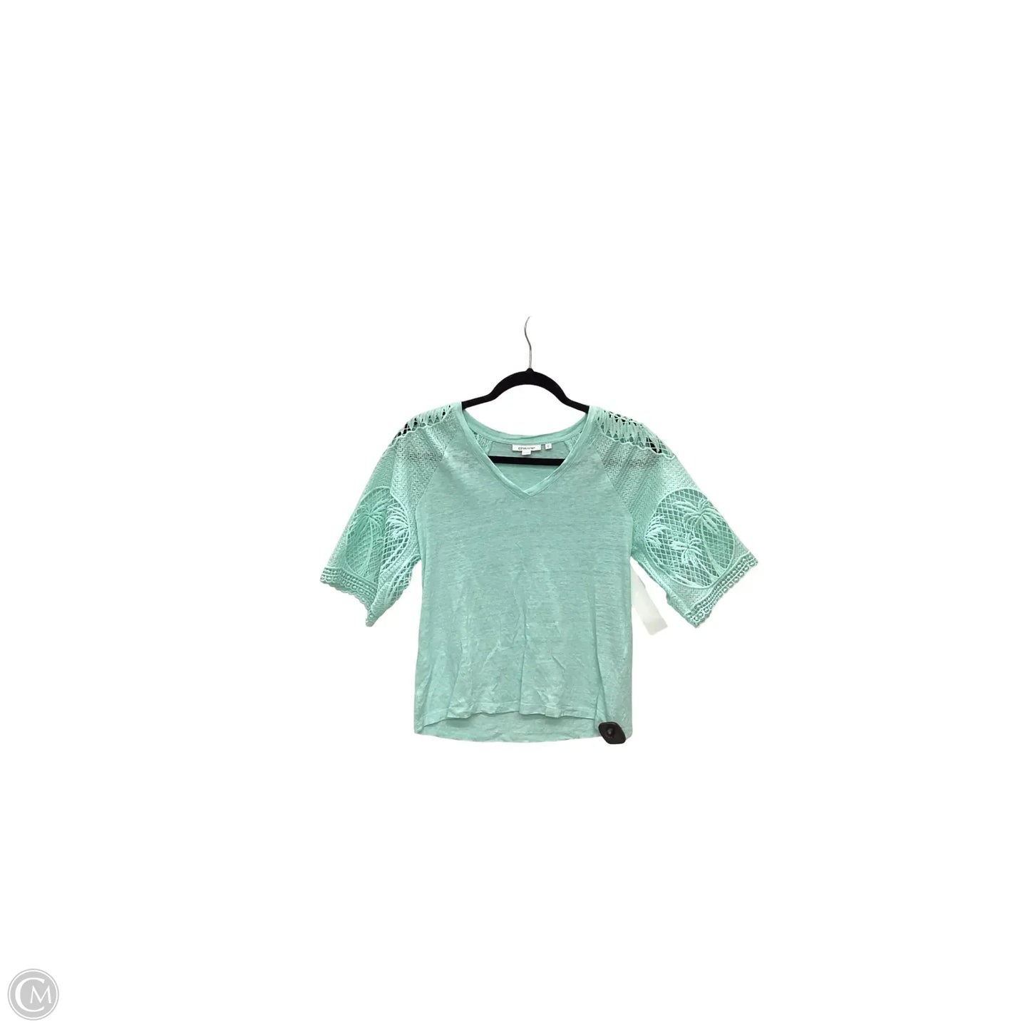 Blouse Short Sleeve By Chicos In Teal, Size: S