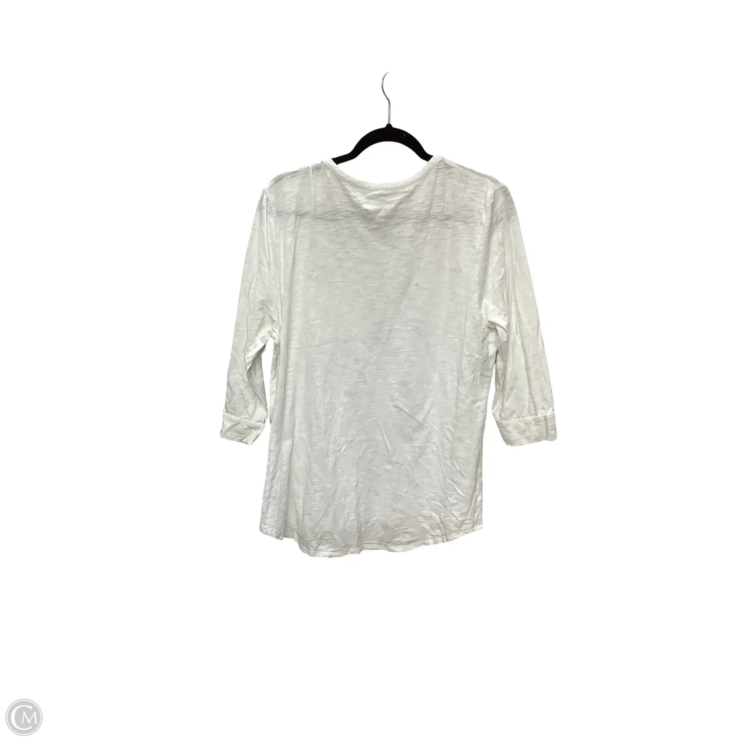 Blouse Long Sleeve By Chicos In White, Size: L