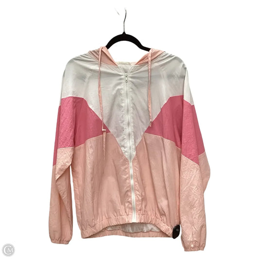 Coat Raincoat By Andthewhy In Pink, Size: S