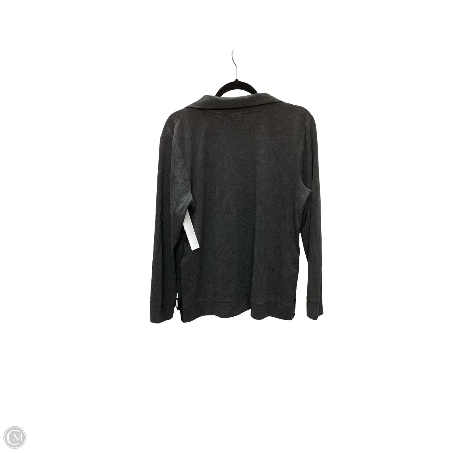Jacket Shirt By Chicos In Grey, Size: L