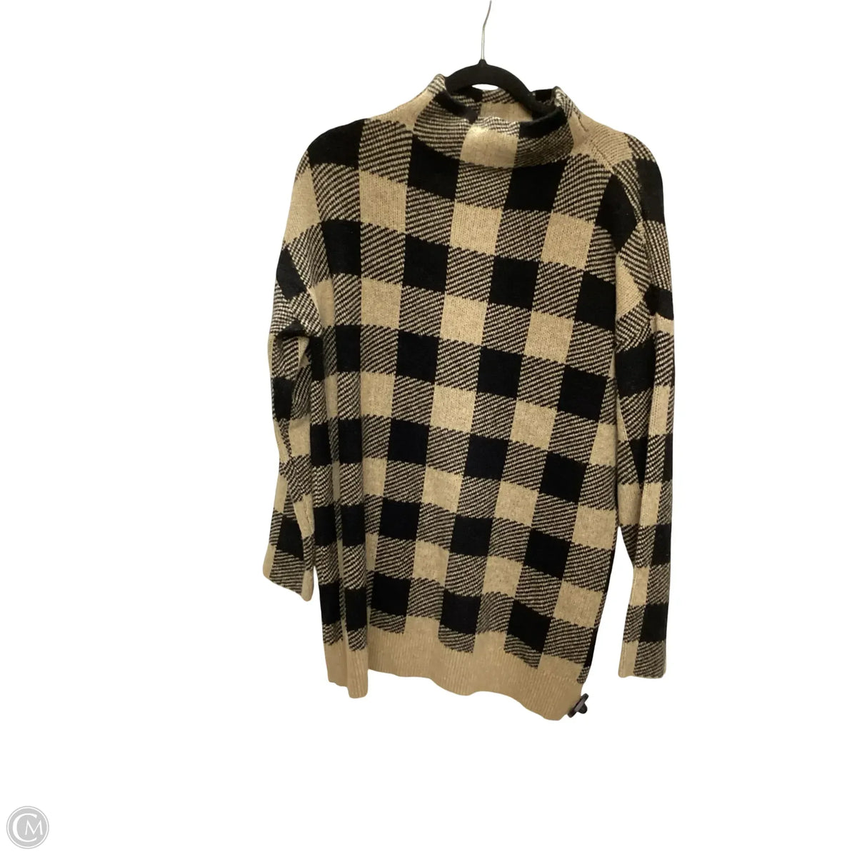 Sweater By Loft In Checkered Pattern, Size: L
