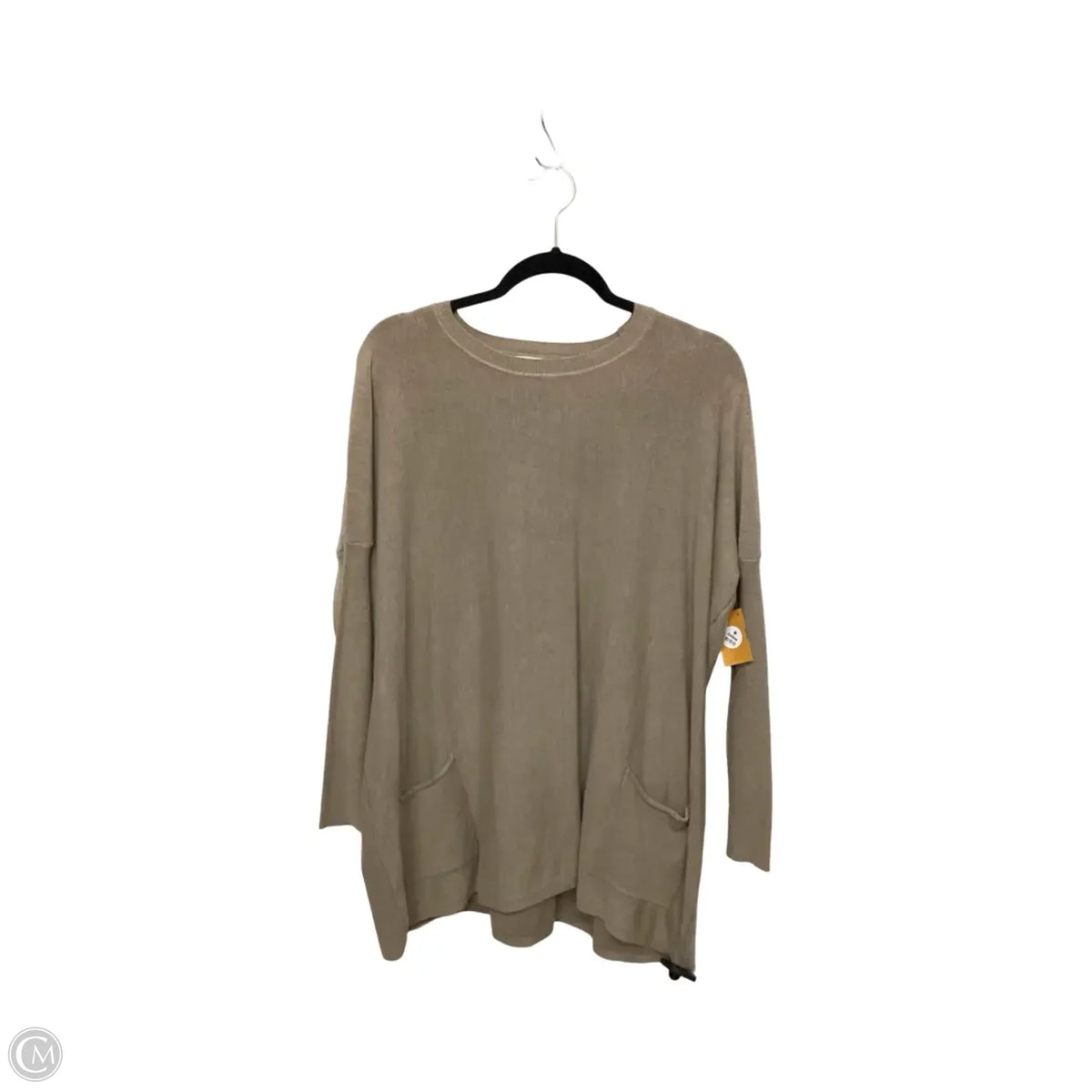 Blouse Long Sleeve By BLUSHING BRUNETTE In Tan, Size: S