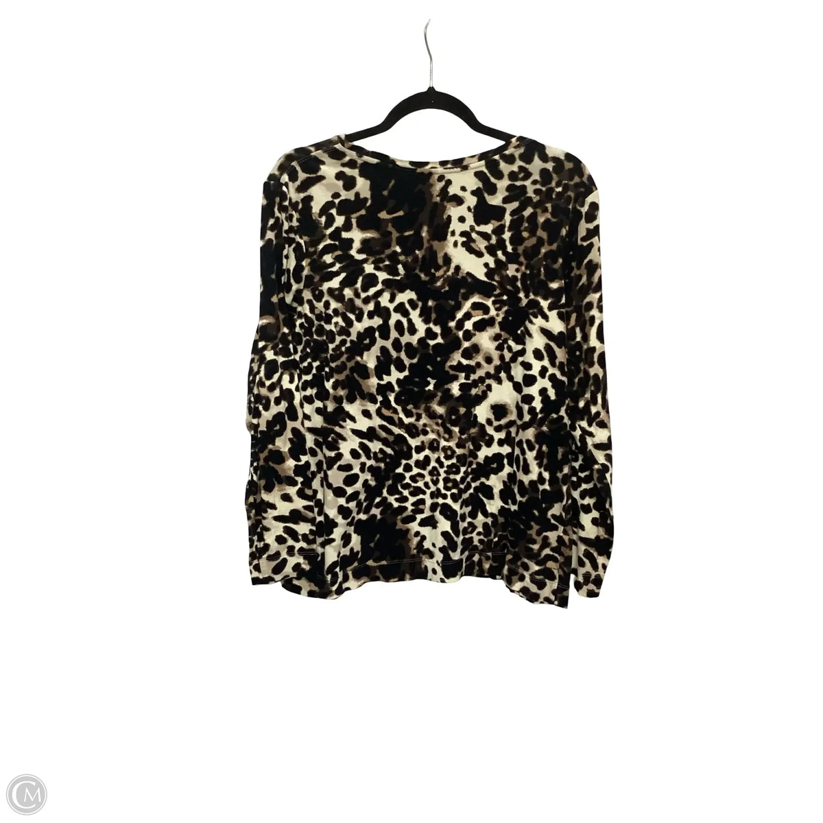 Top Long Sleeve Basic By West Bound In Animal Print, Size: Xl