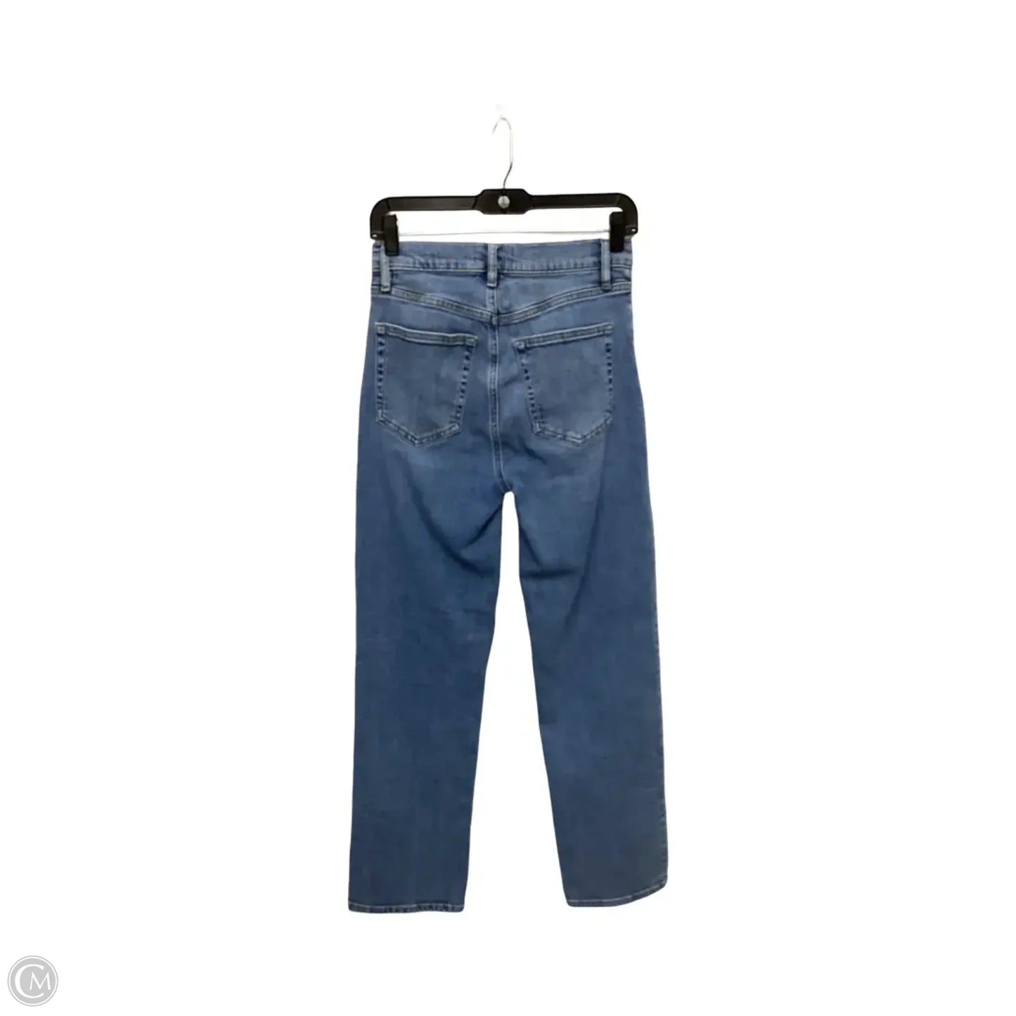 Jeans Straight By Frame In Blue Denim, Size: 4