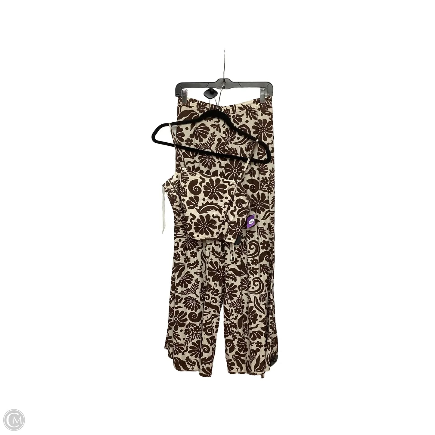 Pants Set 2pc By Clothes Mentor In Cream, Size: L