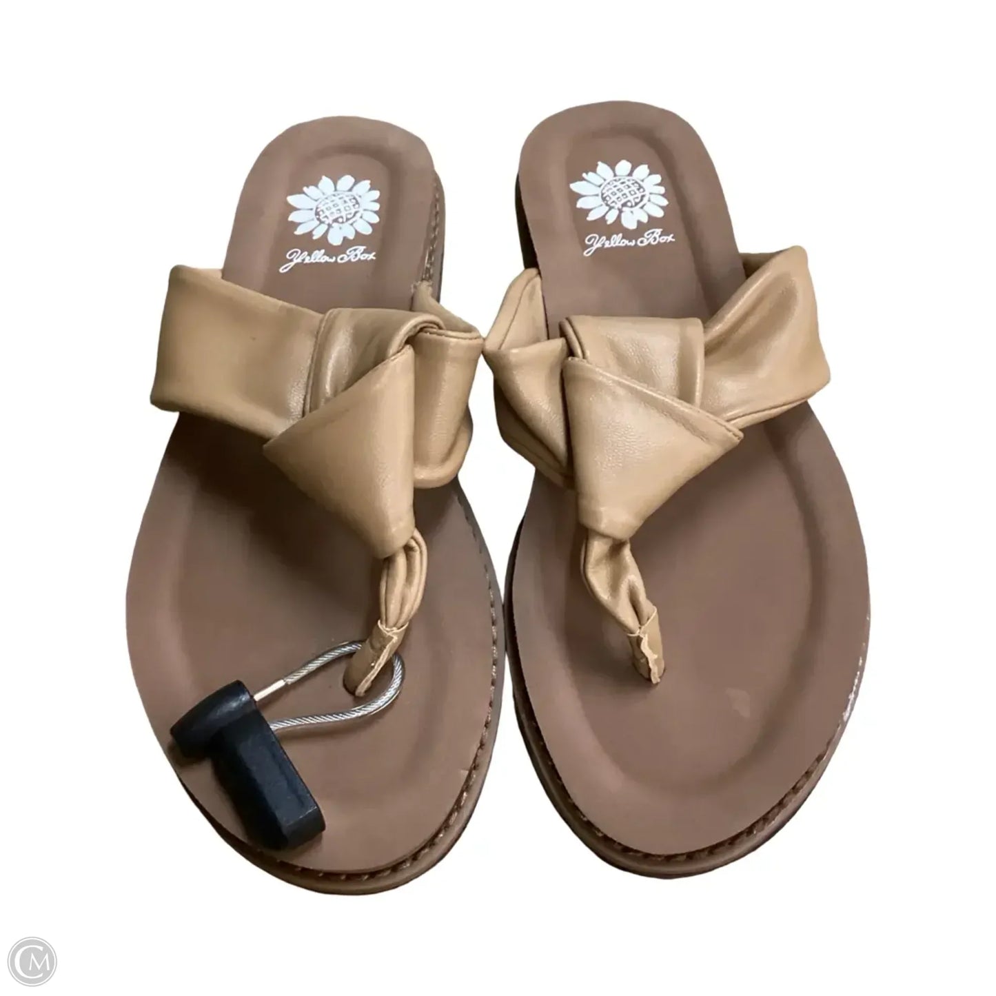 Sandals Flats By Yellow Box In Tan, Size: 6