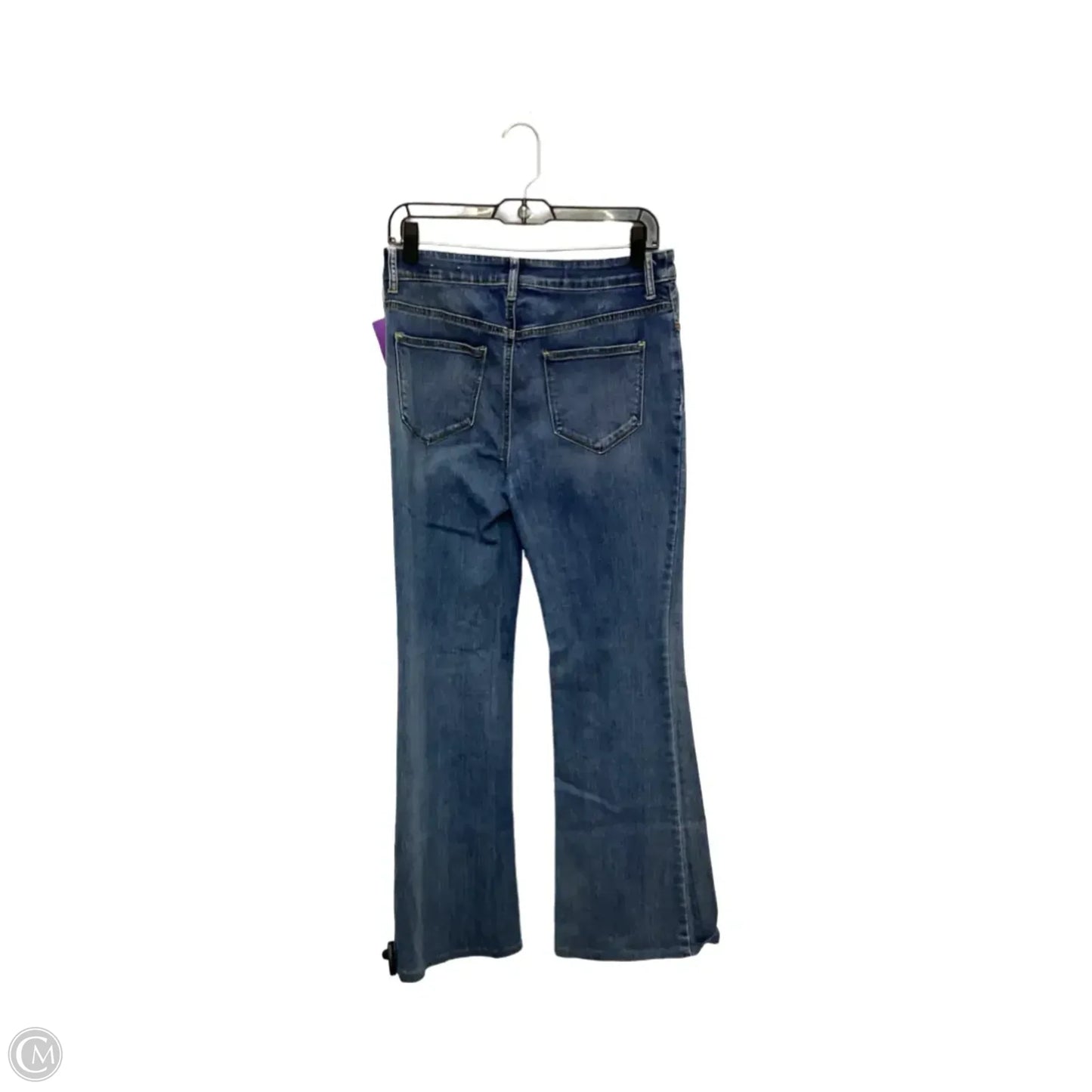 Jeans Flared By Chicos In Blue Denim, Size: S