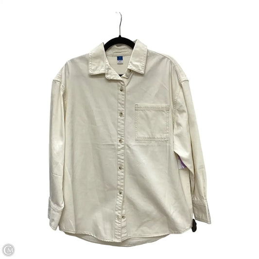Jacket Denim By Old Navy In Cream Denim, Size: S