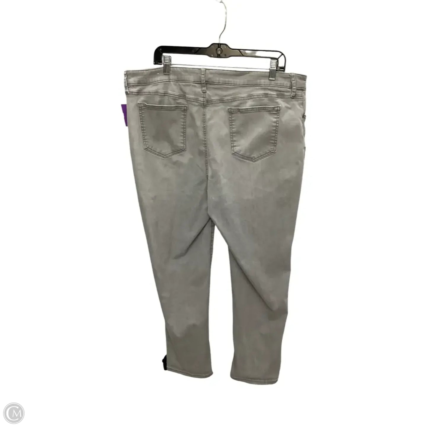 Jeans Straight By Chicos In Grey Denim, Size: Xl