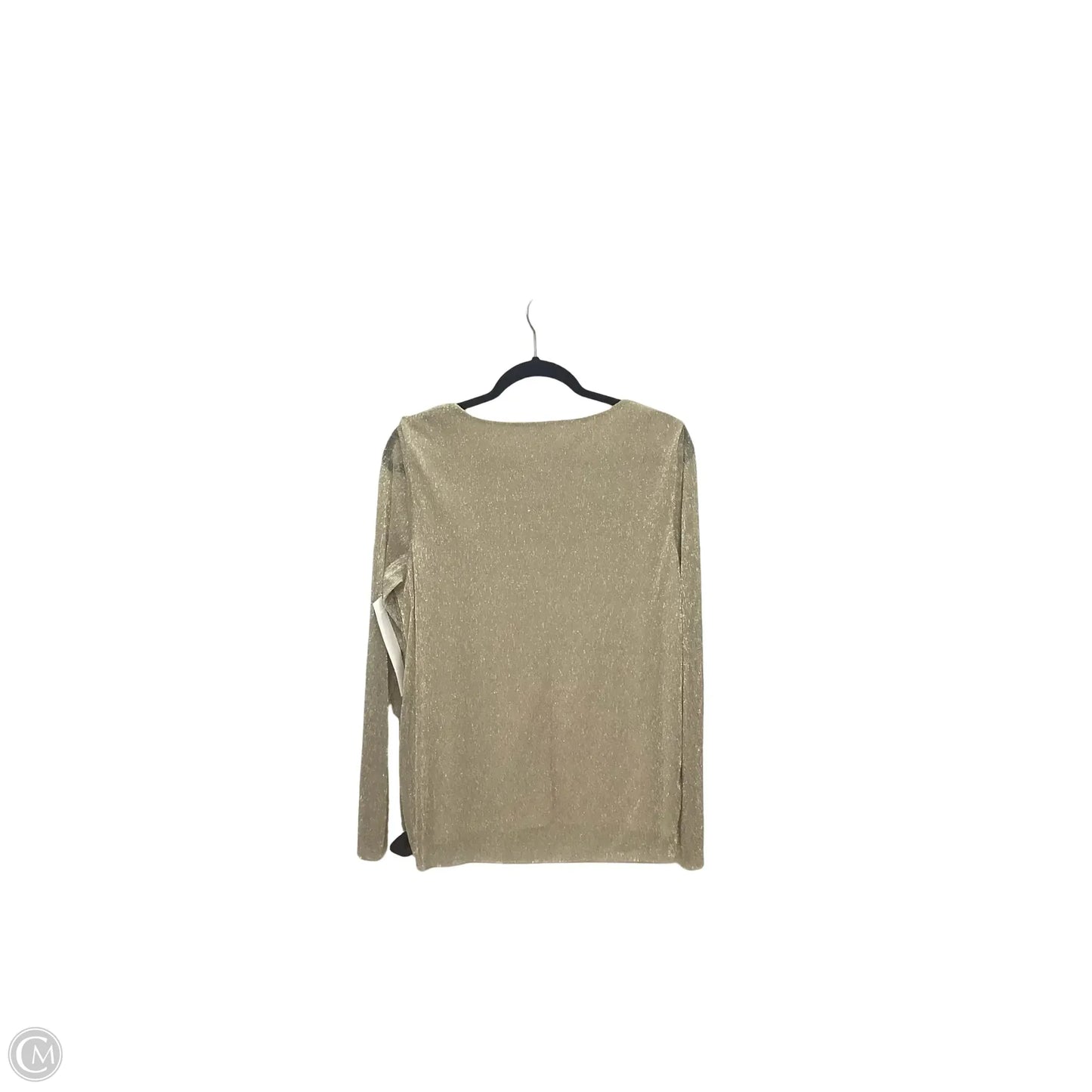 Blouse Long Sleeve By Chicos In Gold, Size: M