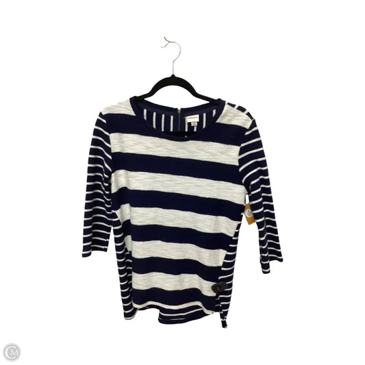 Top Long Sleeve By Merona In Striped Pattern, Size: S
