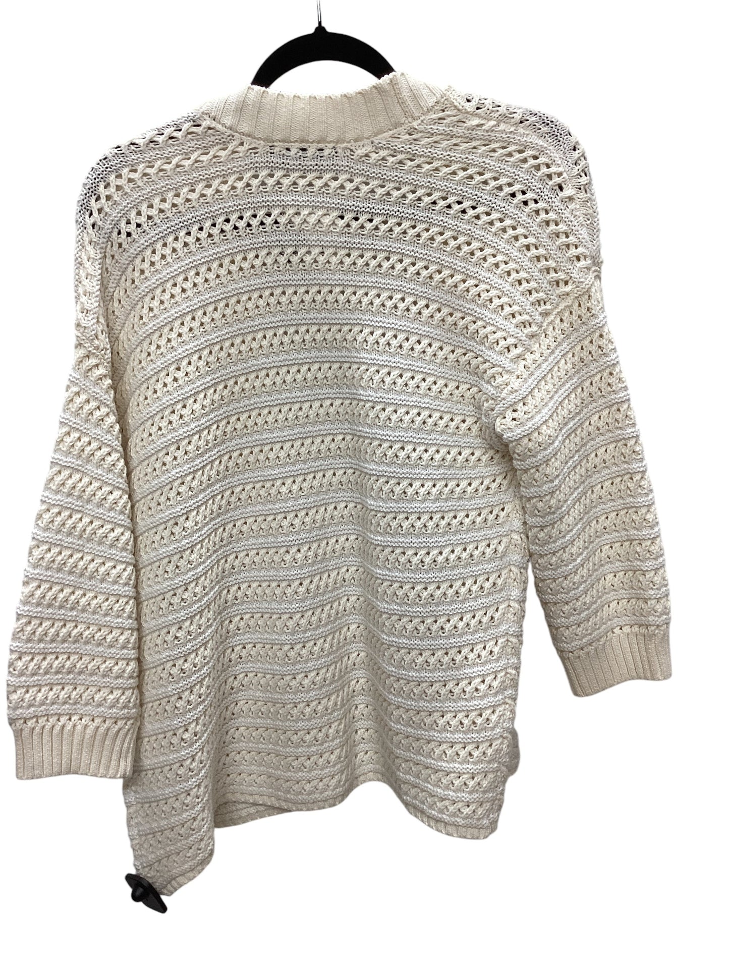 Sweater Cardigan By Lane Bryant In Cream & White, Size: L