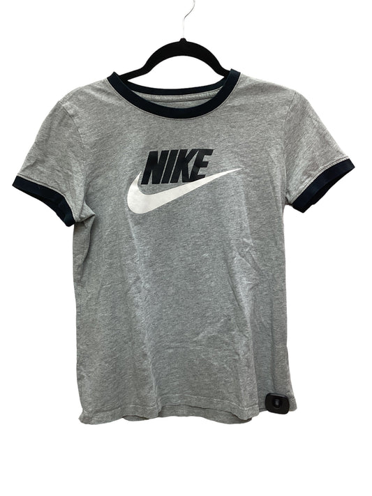 Grey Top Short Sleeve Nike Apparel, Size M