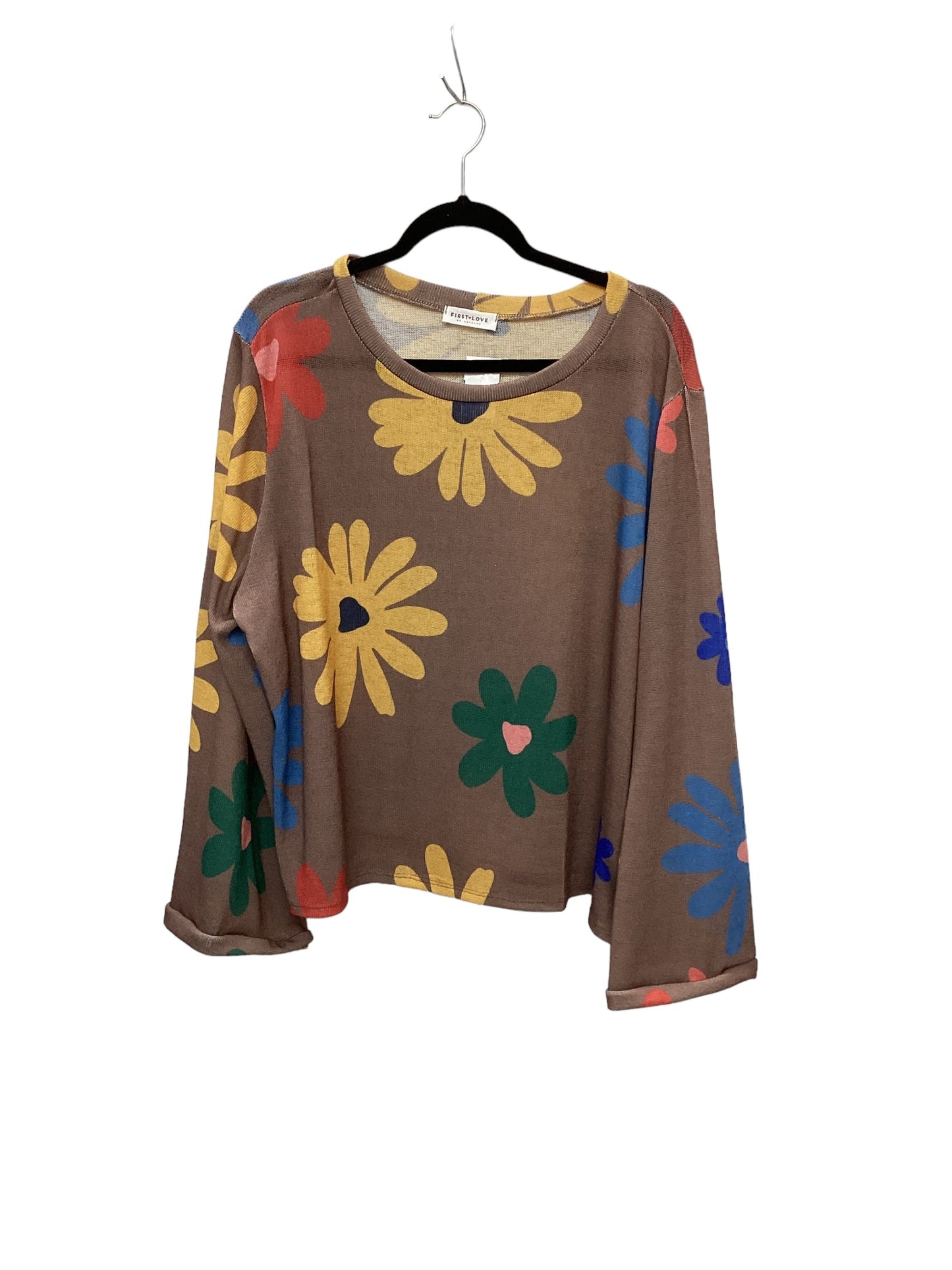 Top Long Sleeve By First Love In Multi-colored, Size: 2x