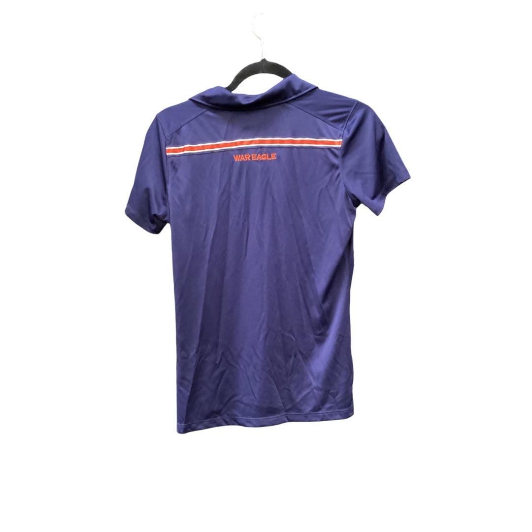 Athletic Top Short Sleeve By Under Armour In Blue & Orange, Size: S