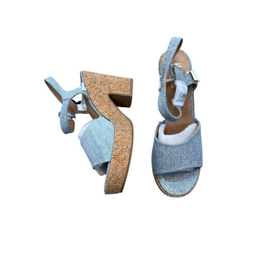 Sandals Heels Block By Corkys In Blue, Size: 10