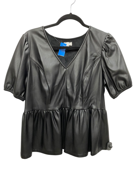 Top Short Sleeve By Clothes Mentor In Black, Size: Xl