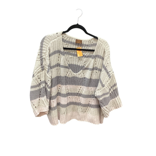 Sweater By Pol In Cream & Grey, Size: S