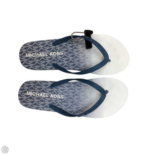 Sandals Designer By Michael Kors In Blue, Size: 9