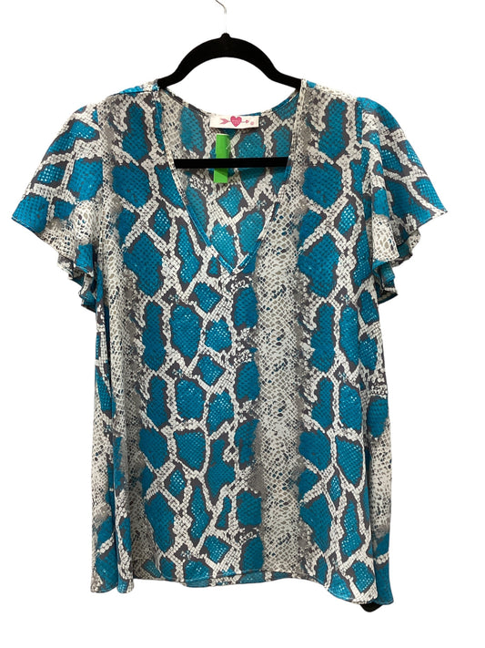 Snakeskin Print Top Short Sleeve Buddy Love, Size Xs