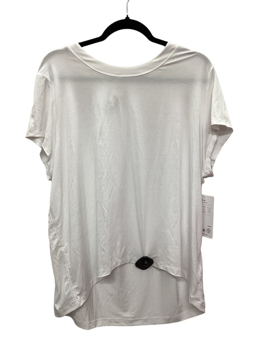 White Top Short Sleeve Athleta, Size L