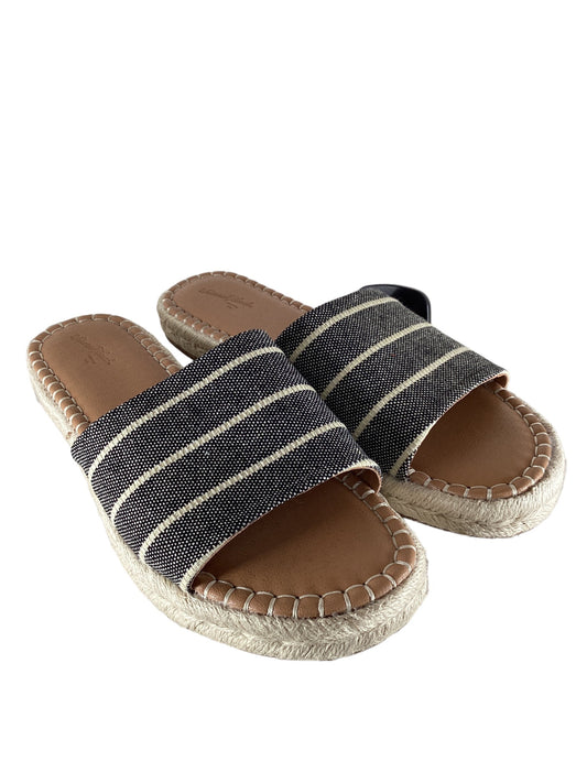 Striped Pattern Sandals Flats Universal Thread, Size 9