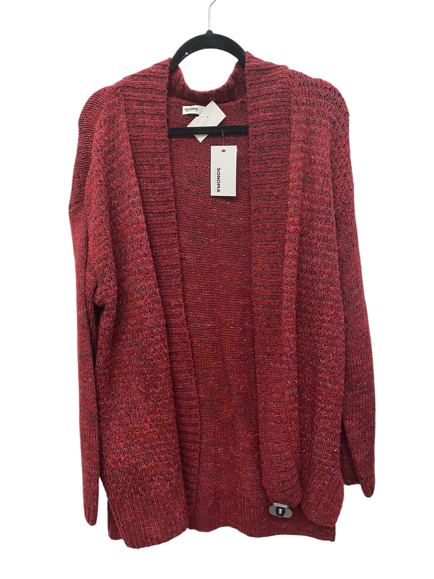 Sweater Cardigan By Sonoma In Red, Size: M