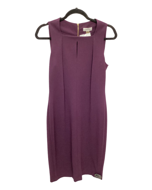 Dress Work By Calvin Klein In Purple, Size: 8