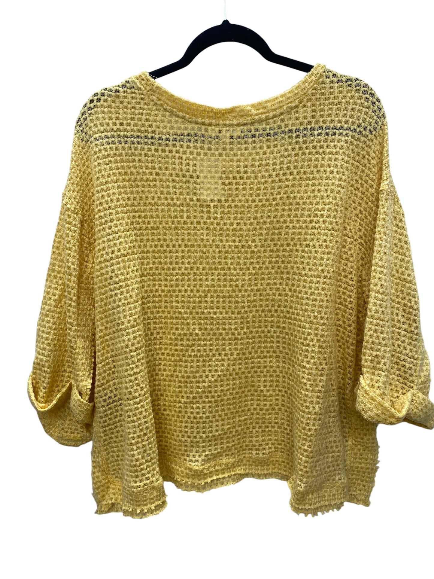 Top 3/4 Sleeve By Umgee In Yellow, Size: S