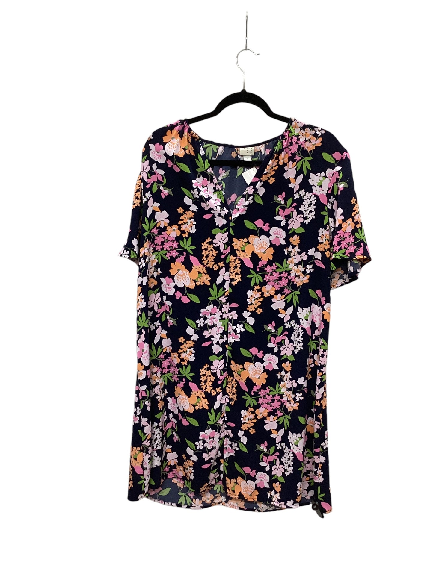 Dress Casual Midi By A New Day In Floral Print, Size: L