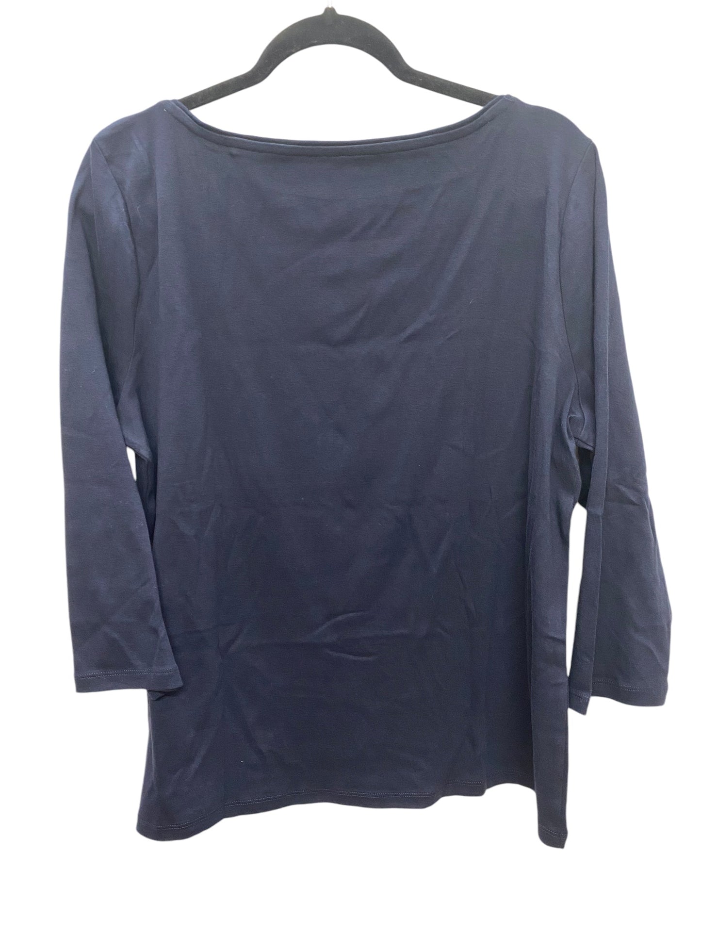 Top Long Sleeve Basic By Talbots In Navy, Size: Xl