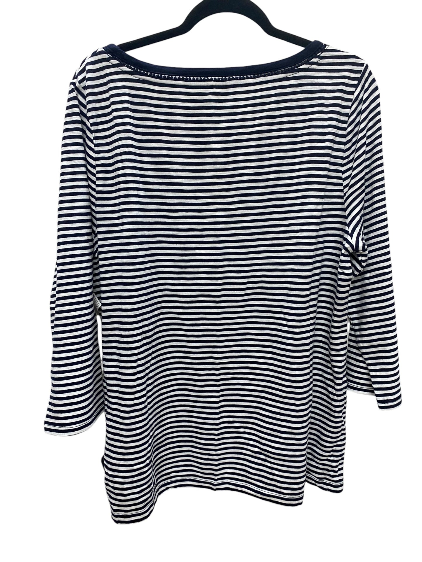 Top Long Sleeve Basic By Talbots In Striped Pattern, Size: Xl