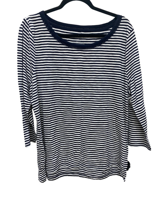 Top Long Sleeve Basic By Talbots In Striped Pattern, Size: Xl