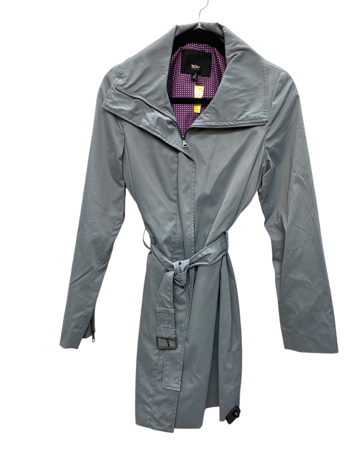 Coat Trench Coat By Mossimo In Grey, Size: M