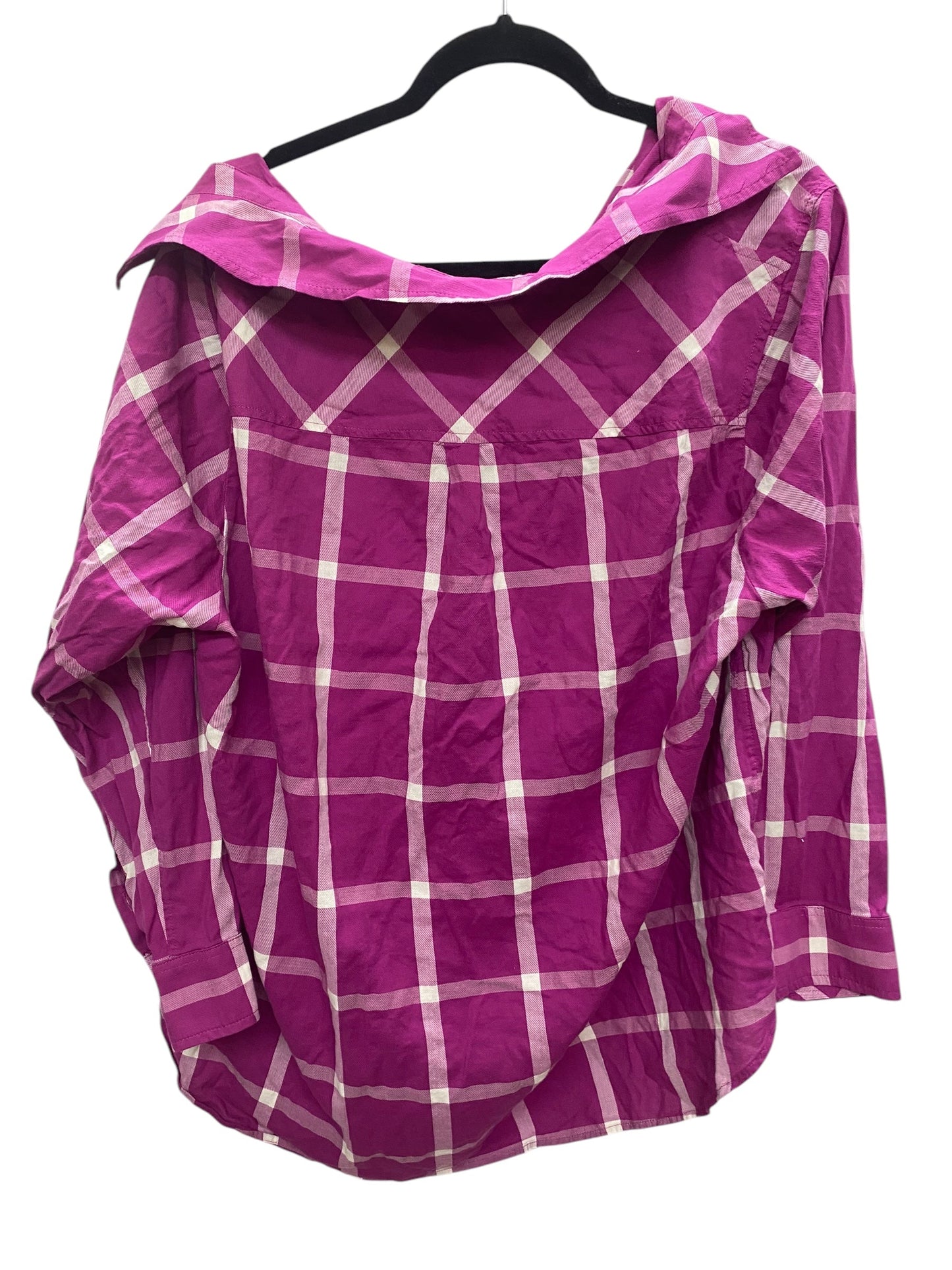 Top Long Sleeve By Talbots In Pink, Size: 3x