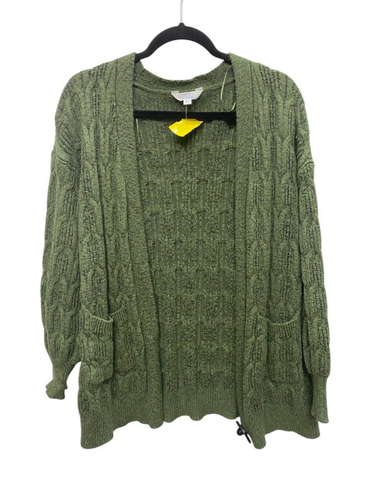 Sweater Cardigan By Time And Tru In Green, Size: L