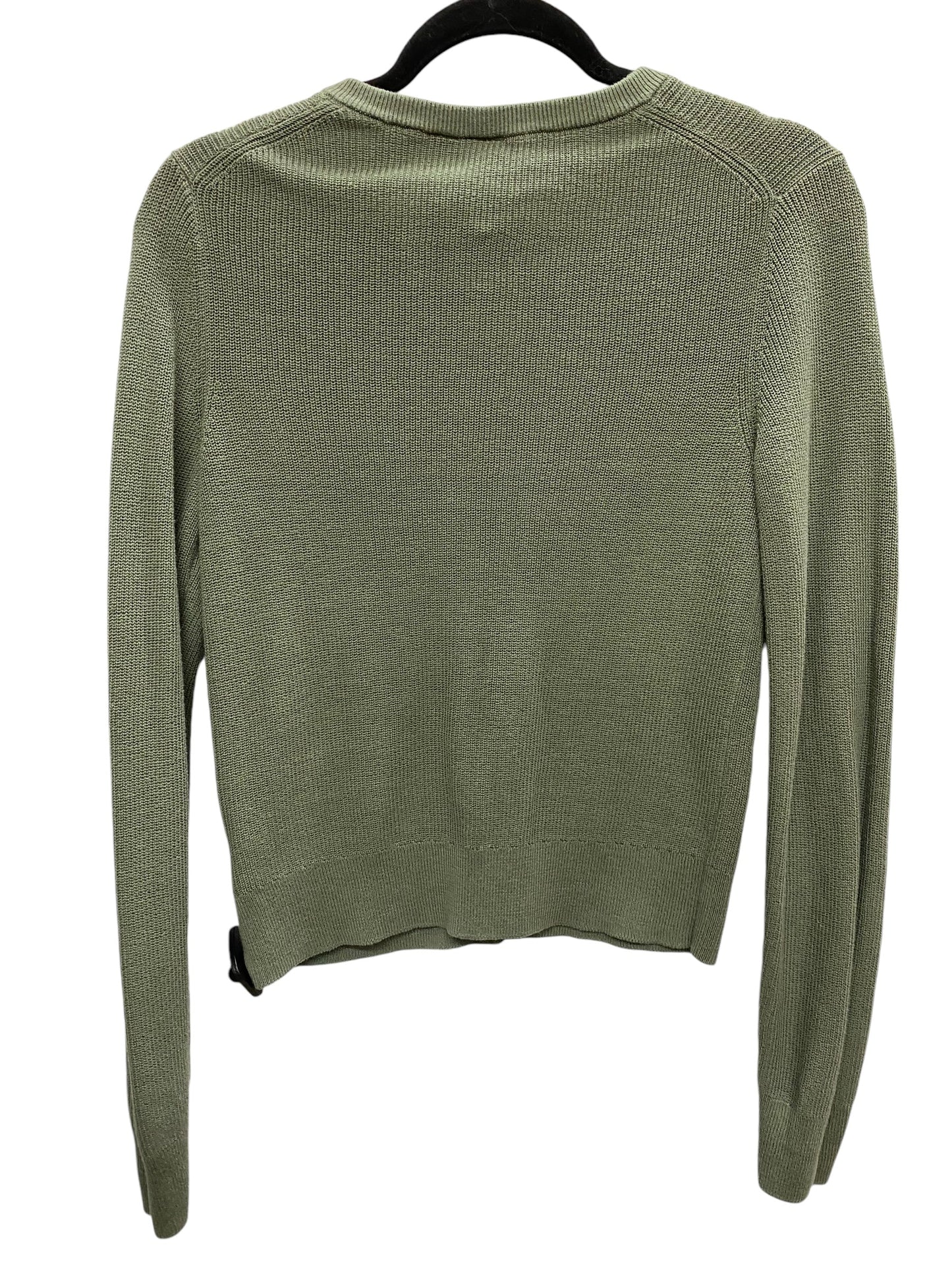 Sweater Cardigan By Gap In Green, Size: S